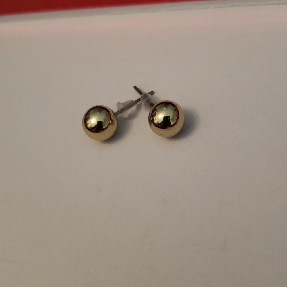 4/$10 large gold stud earrings